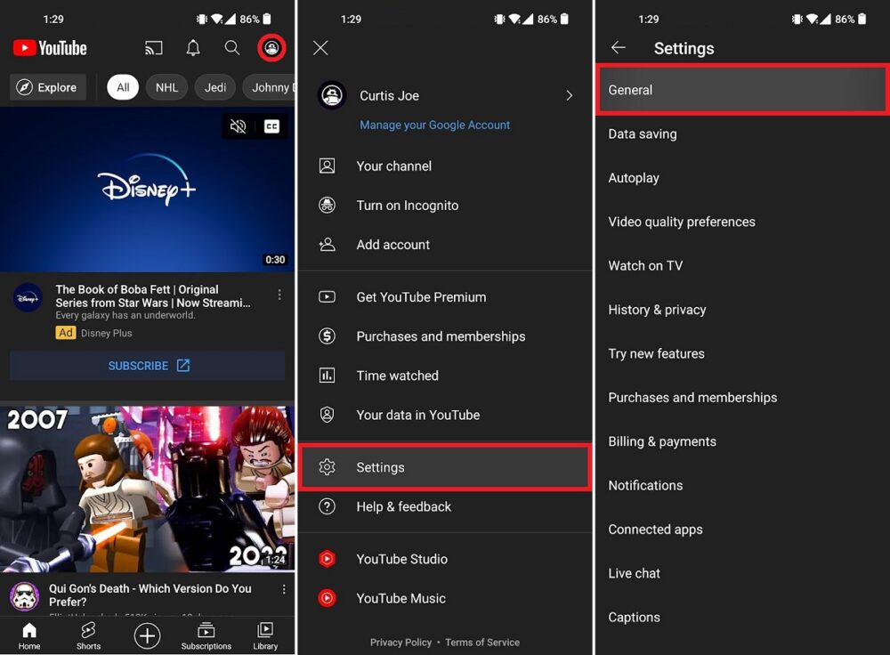 how to turn off youtube kid mode on android