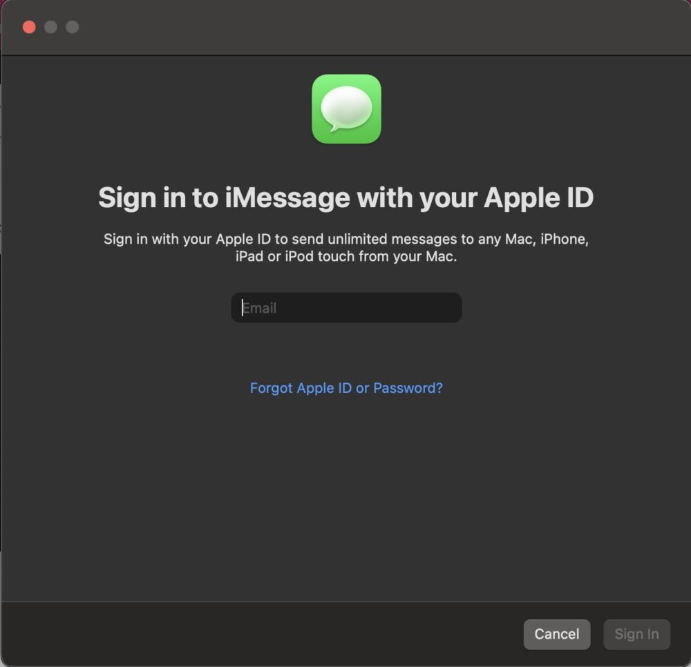 inmessage login