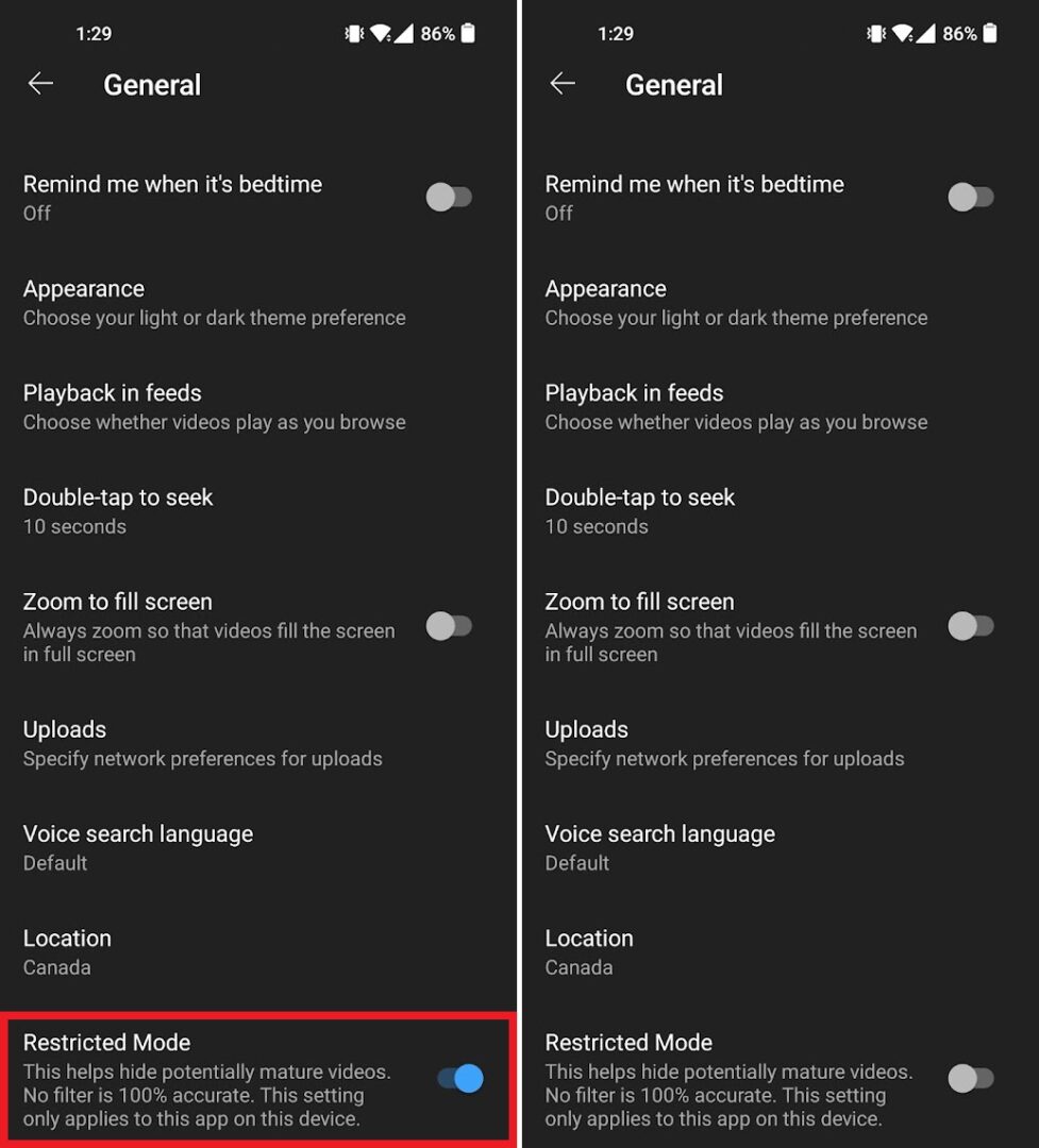 How to turn off Restricted Mode on YouTube - Android Authority