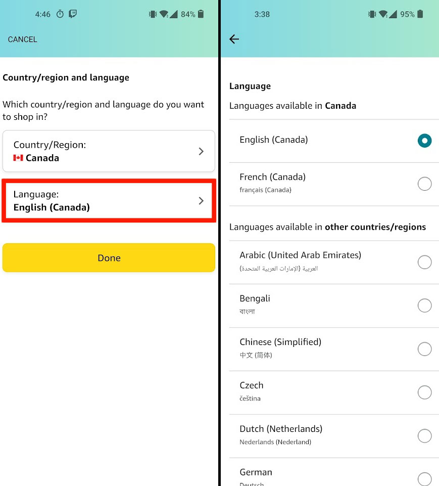 Customizing Your Amazon Experience Changing Languages On The App And 