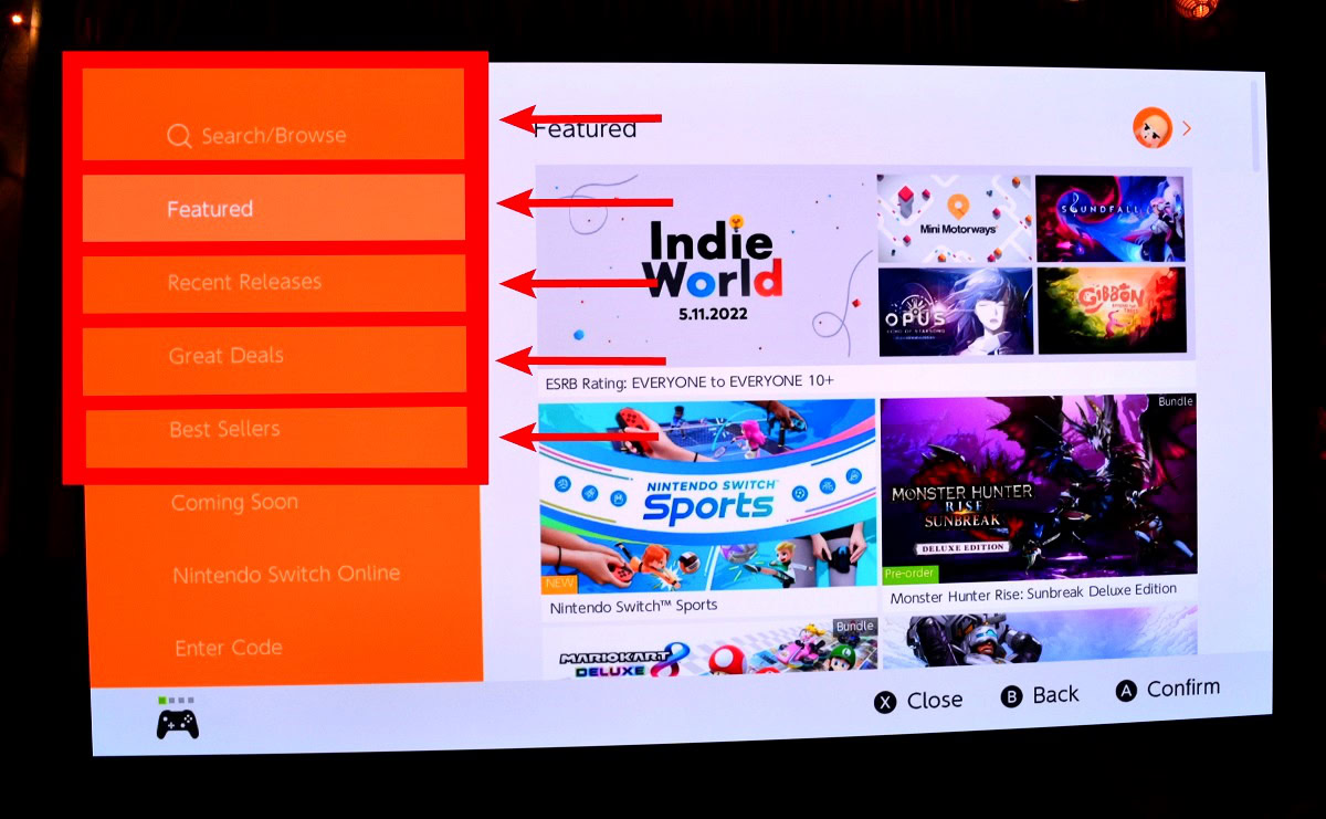 Instant Sports, Aplicações de download da Nintendo Switch, Jogos