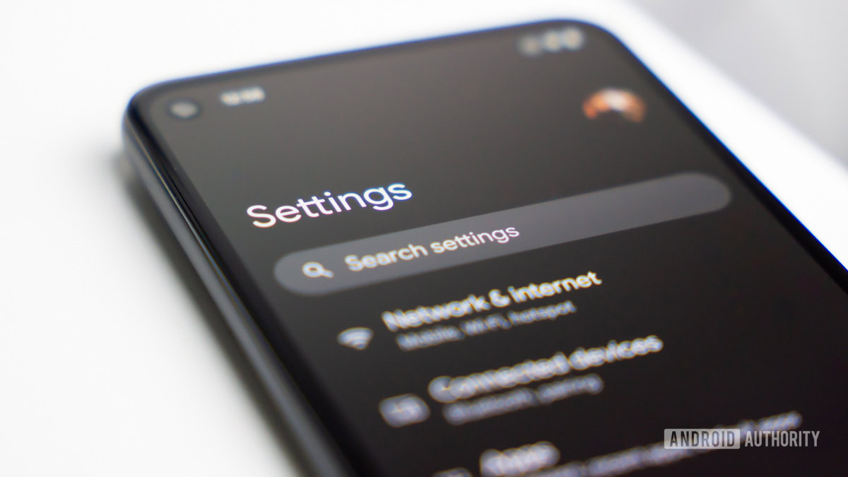 Android settings app stock photo 2