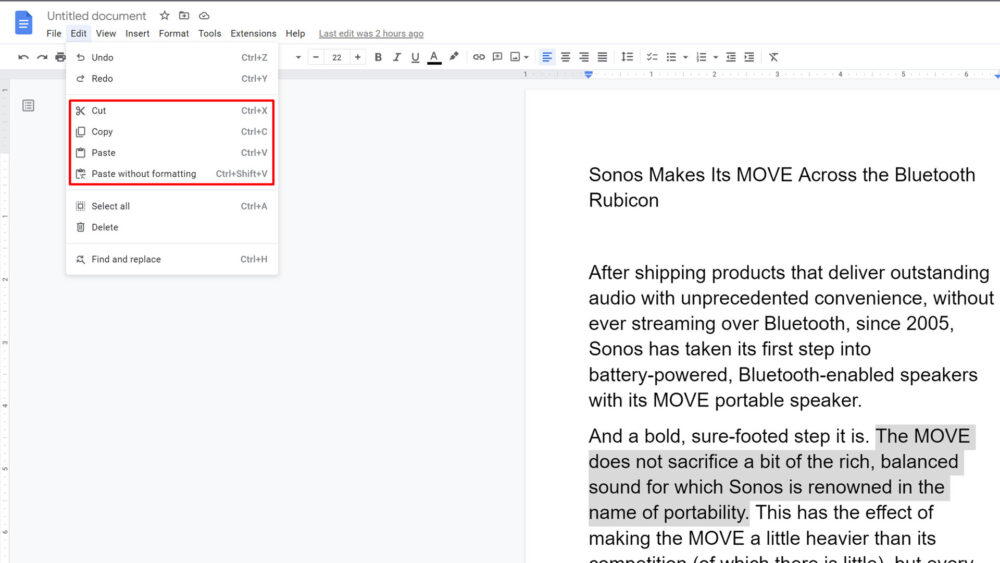 How Do You Copy And Paste In Google Docs