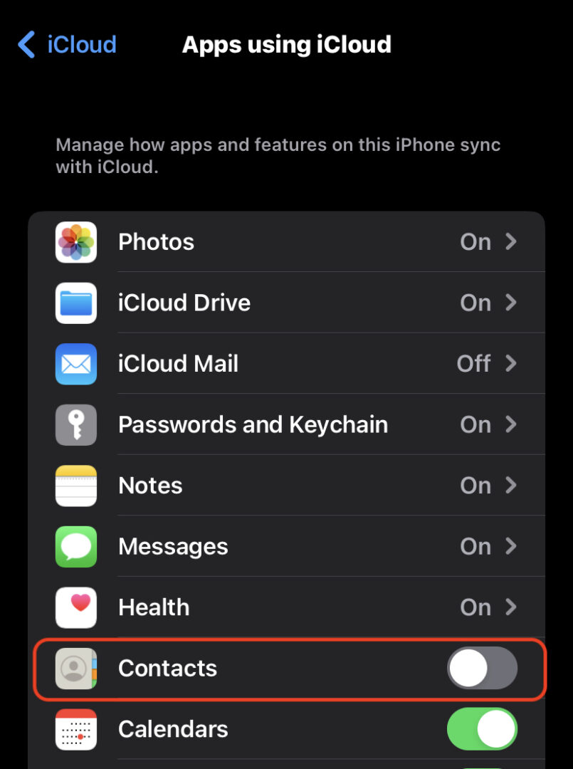 how to sync my contacts to my new phone iphone