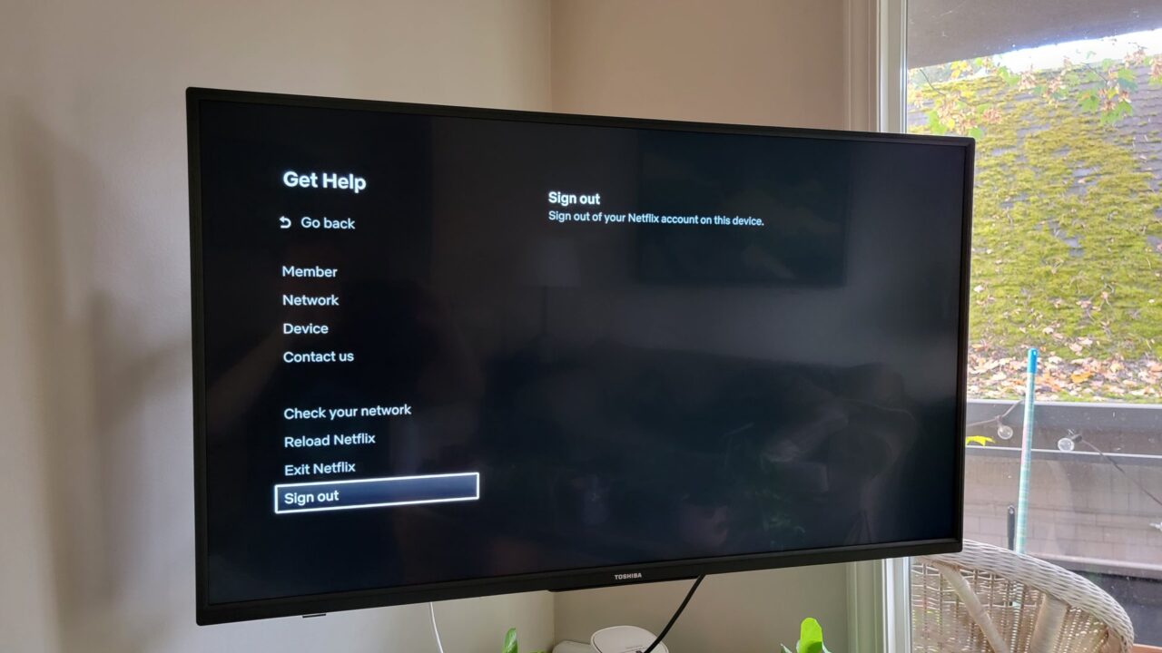 how to sign out from netflix on android tv