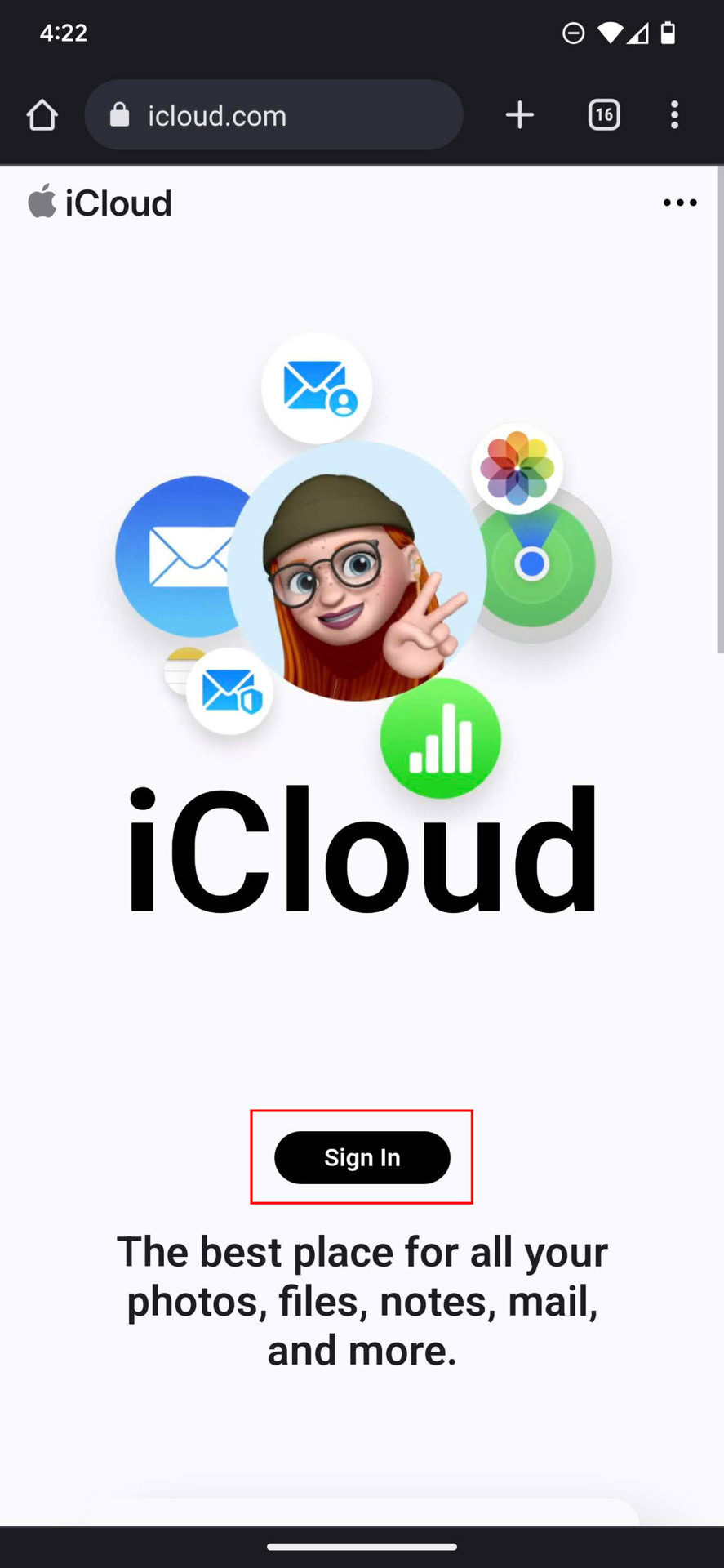 Yes, you can access iCloud from your Android device