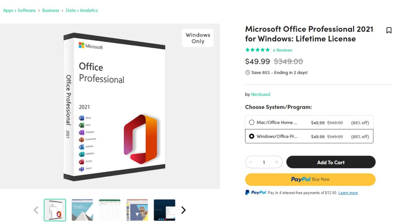 best deal on microsoft office software