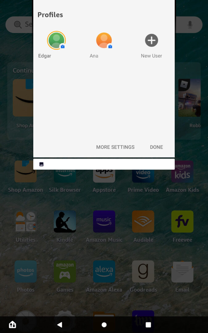 How to add and switch profiles on an Amazon Fire tablet