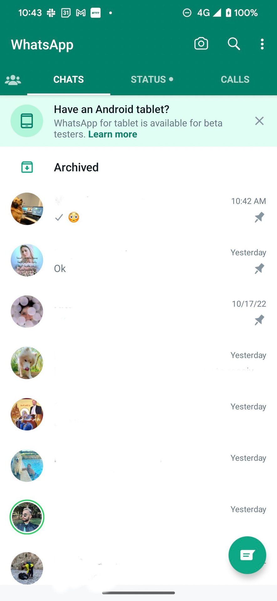 whatsapp for android tablets download