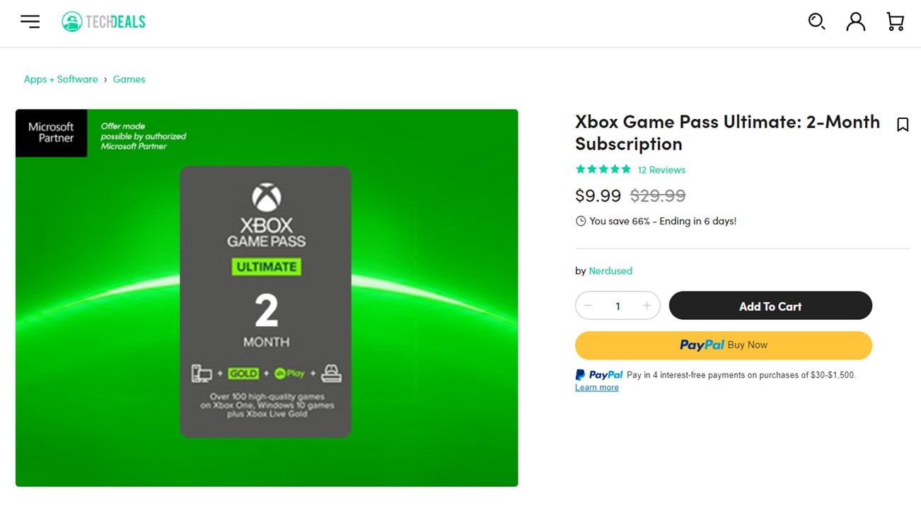 Xbox Game Pass Ultimate 1 month WW