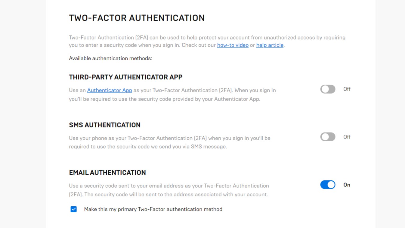 How to Enable Two Factor Authentication on Nintendo Switch