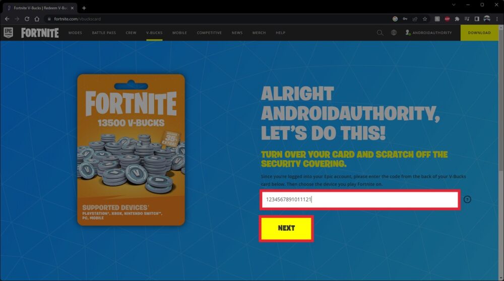 how-to-redeem-a-fortnite-gift-card-android-authority