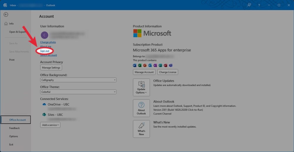 How To Sign Out From Outlook App On Pc