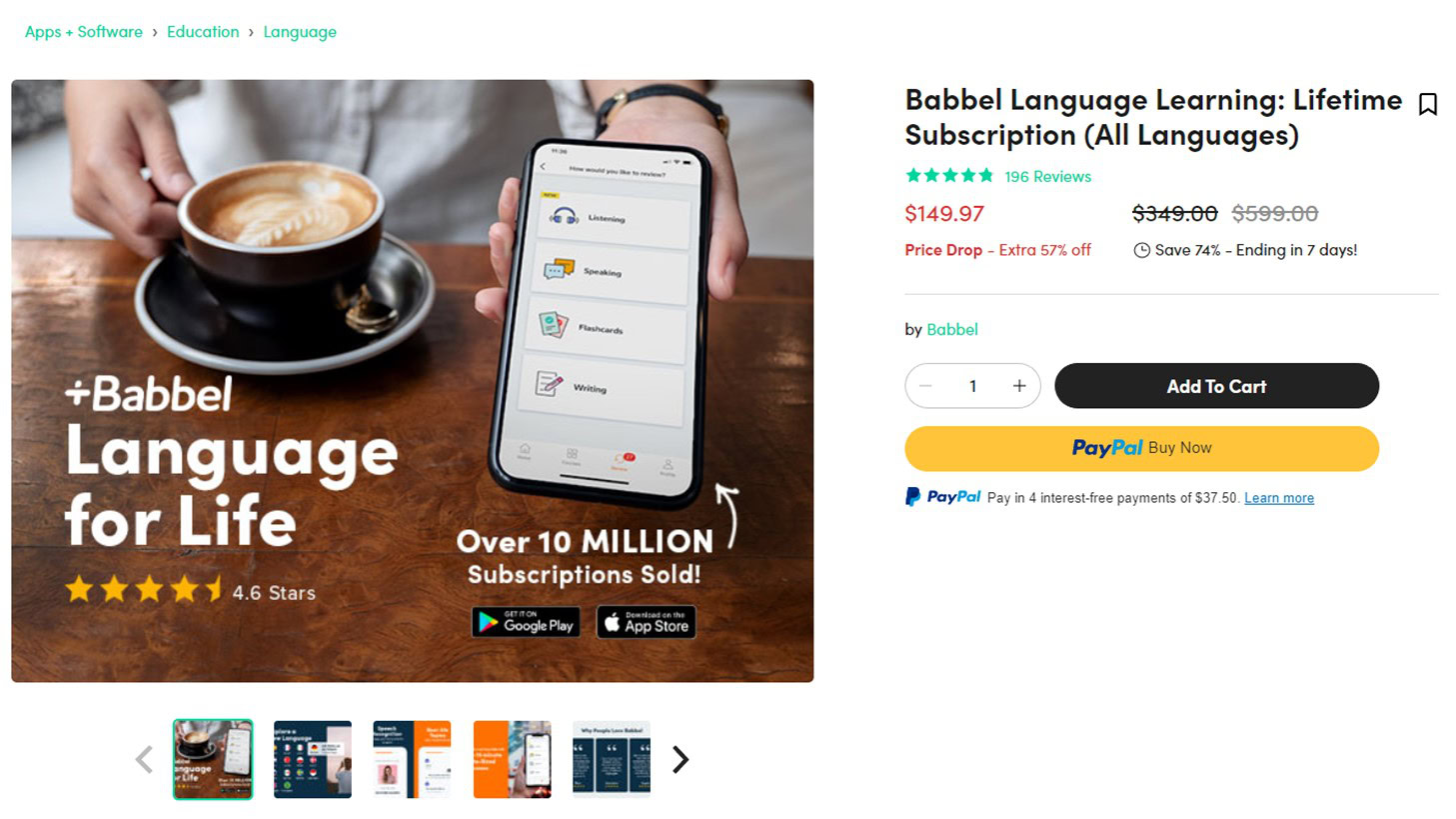 Babbel Language Learning App Deal