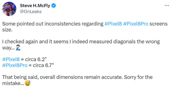 Pixel 8 Leak Reveals Google Is Shrinking The Display (Update: Not So Fast)