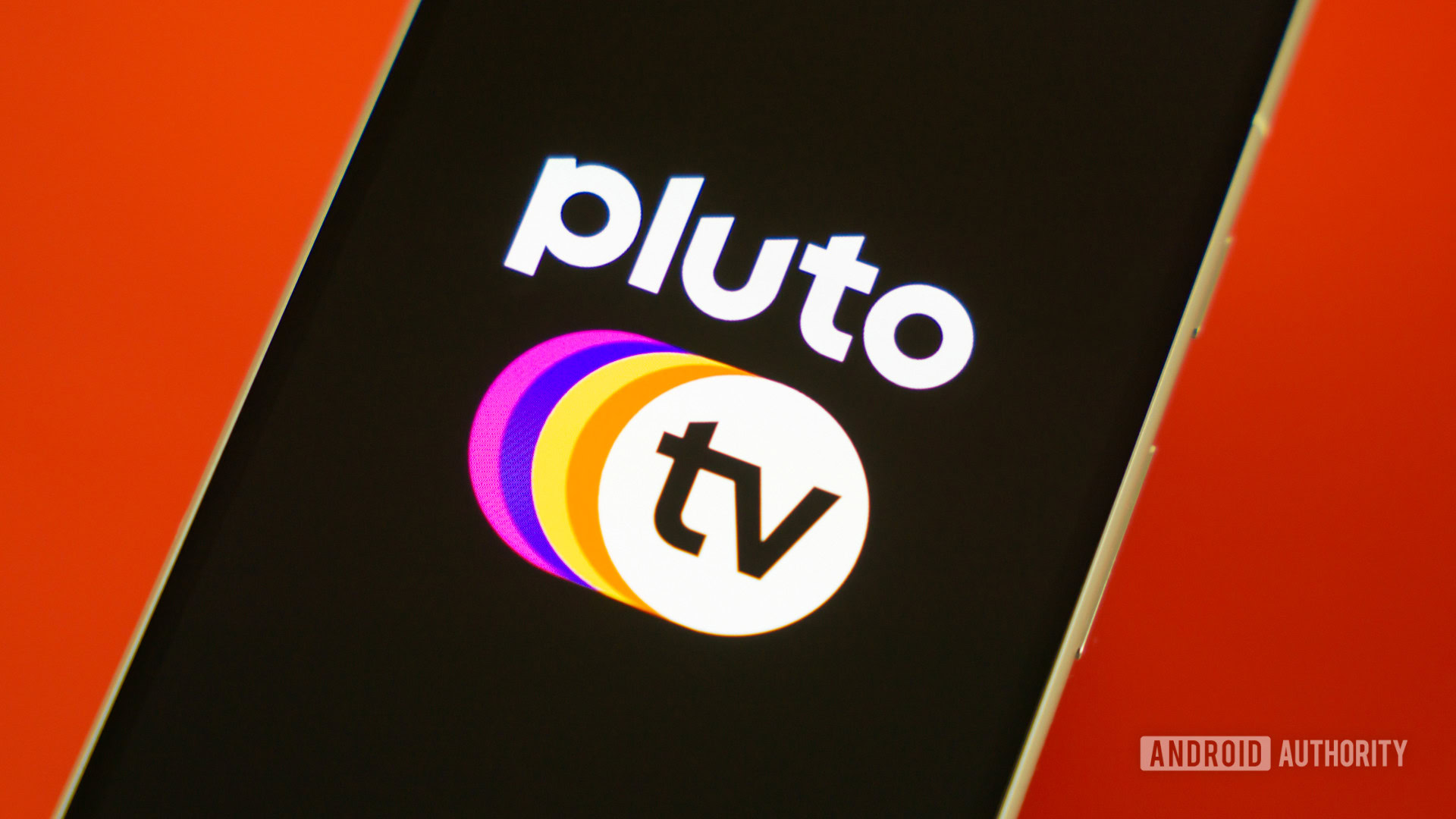 Stock photo of Pluto TV logo on phone 1