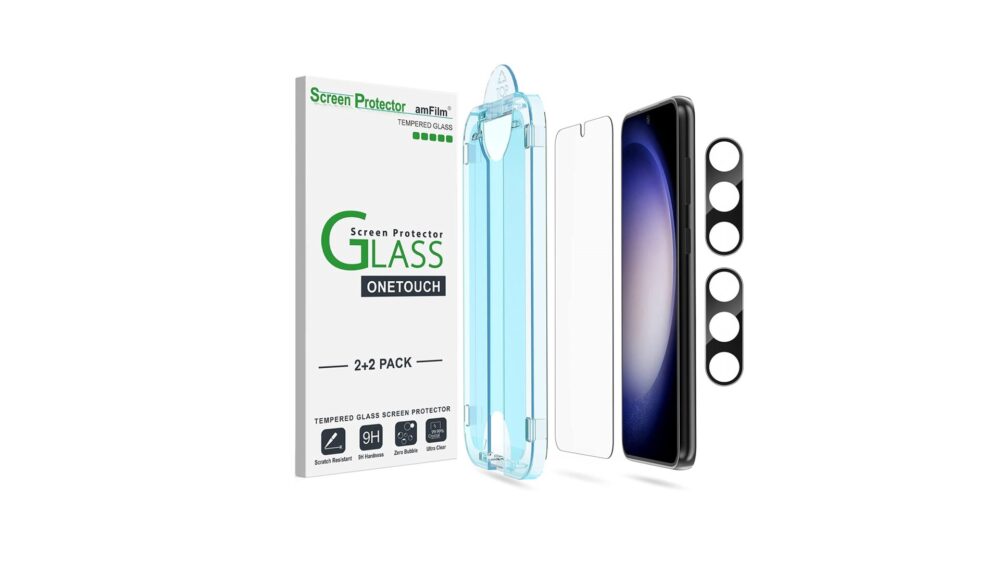 amfilm onetouch screen protector for galaxy s23