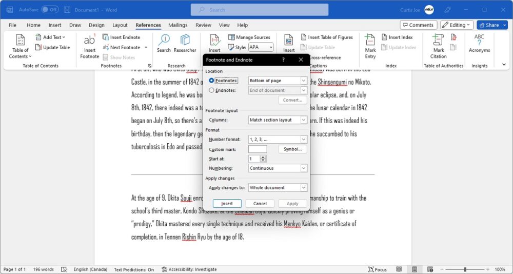 How to add footnotes in Word - Android Authority