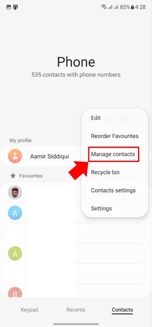 android send contacts to new phone