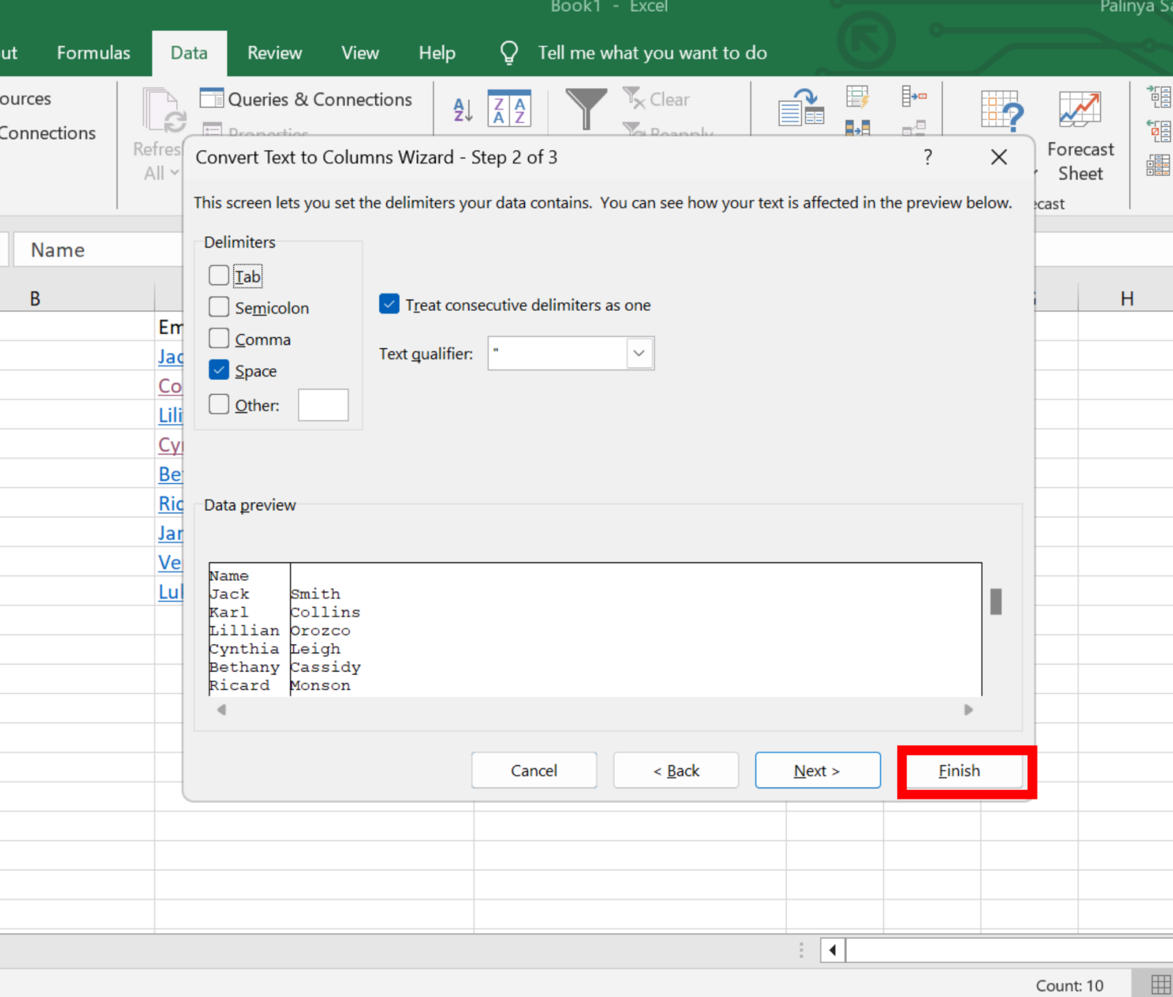 How to separate first and last name in Excel - Android Authority