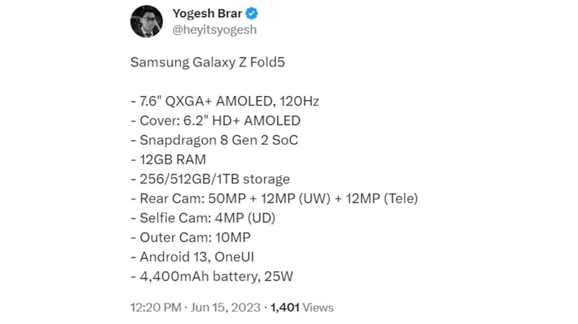 Samsung Galaxy Z Fold Specs Leak And Here S The Biggest Upgrade