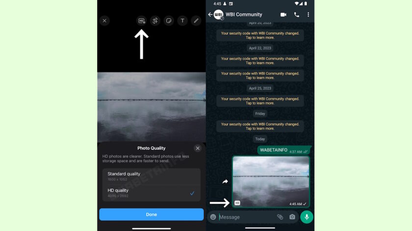 whatsapp video message feature android