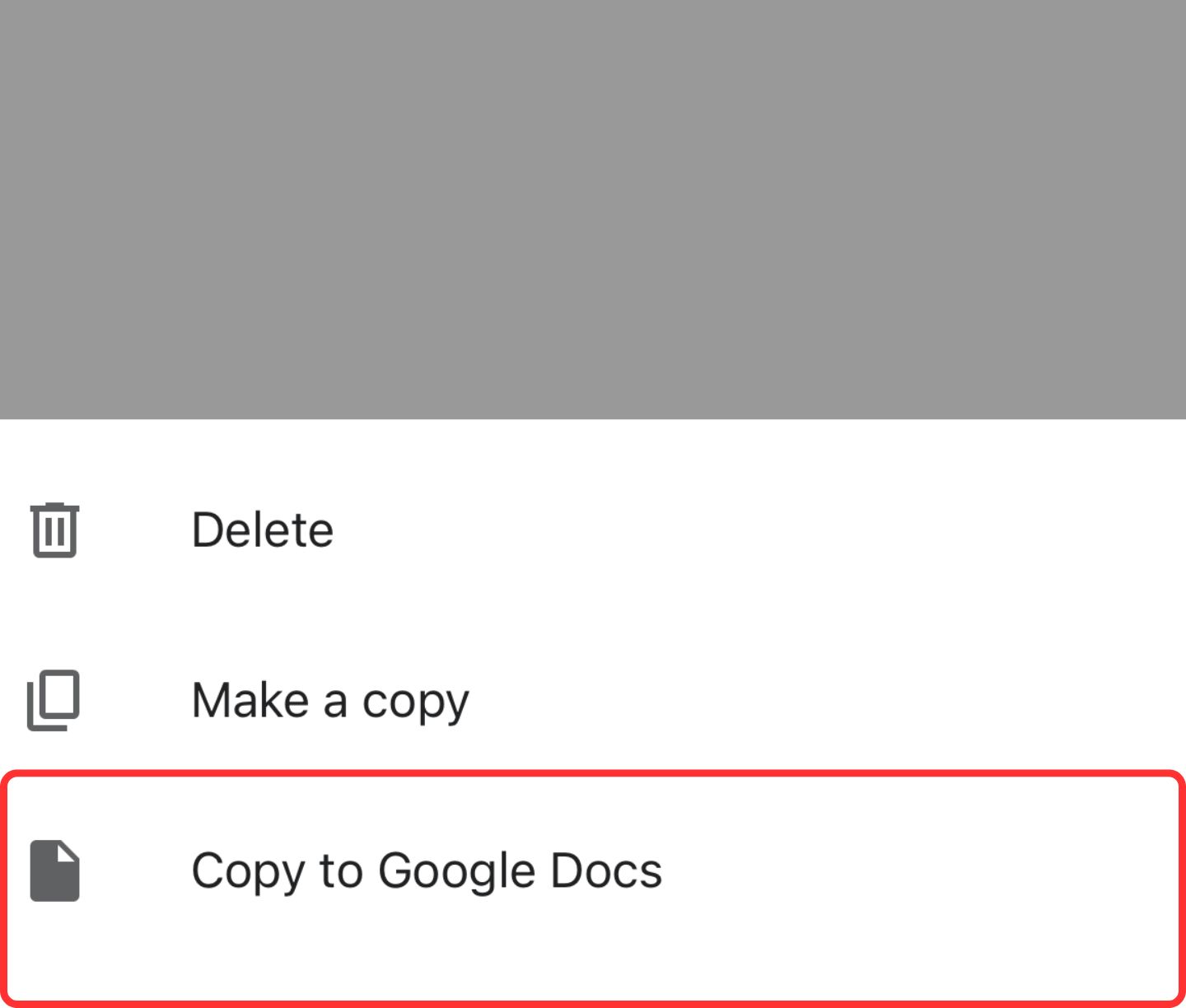 google keep copy to google docs