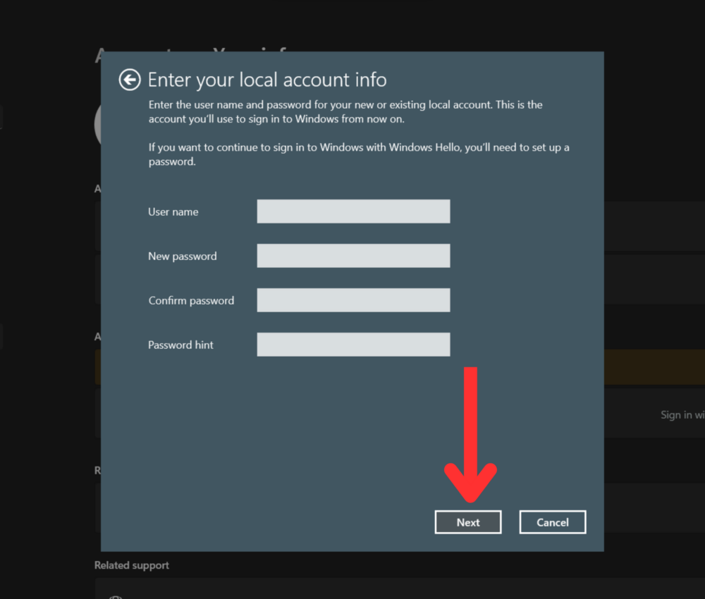 windows 11 remove microsoft accounts