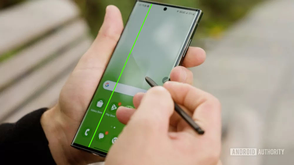 Problème de ligne verte sur un téléphone Samsung