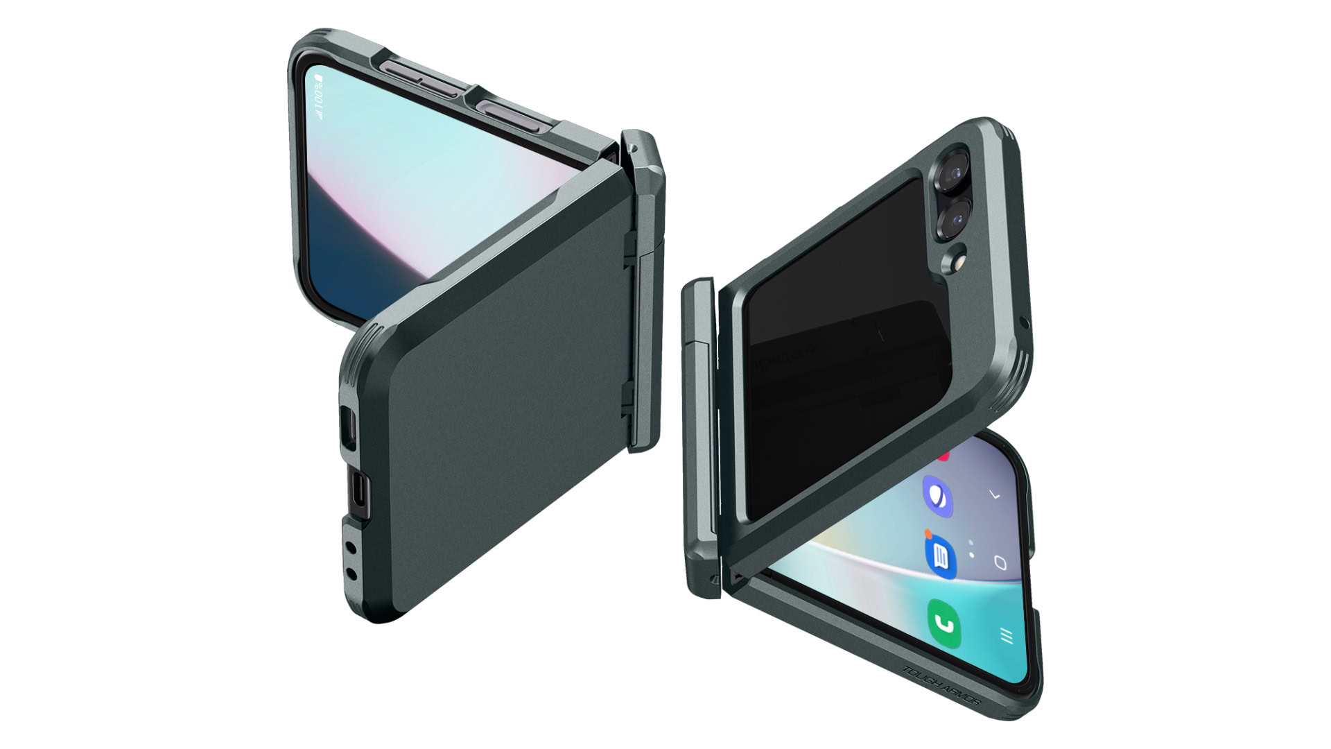 Z Flip 5 Case, Clear Magsafe Case Compatible Samsung Galaxy Z Flip 5 With  Ring Holder & Hinge Protection