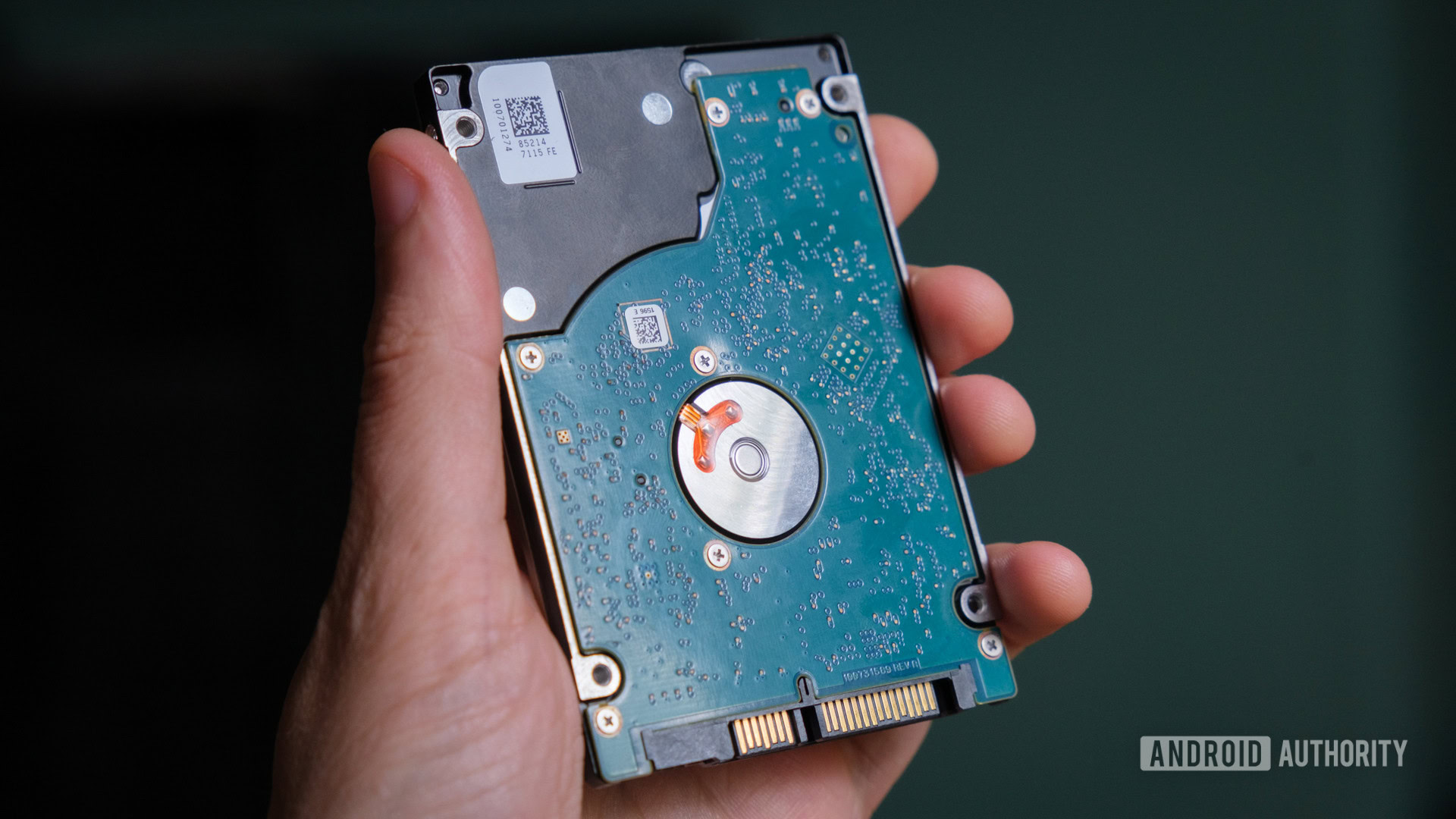 Hard drive storage in hand