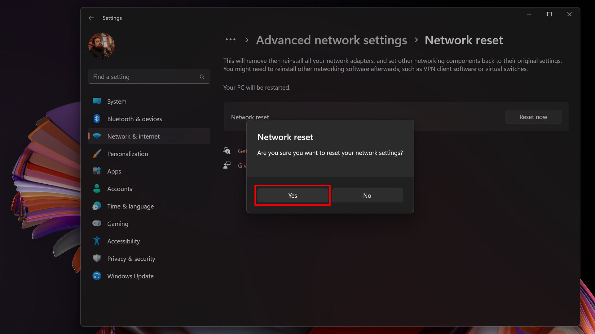 How to reset network settings on Windows 4