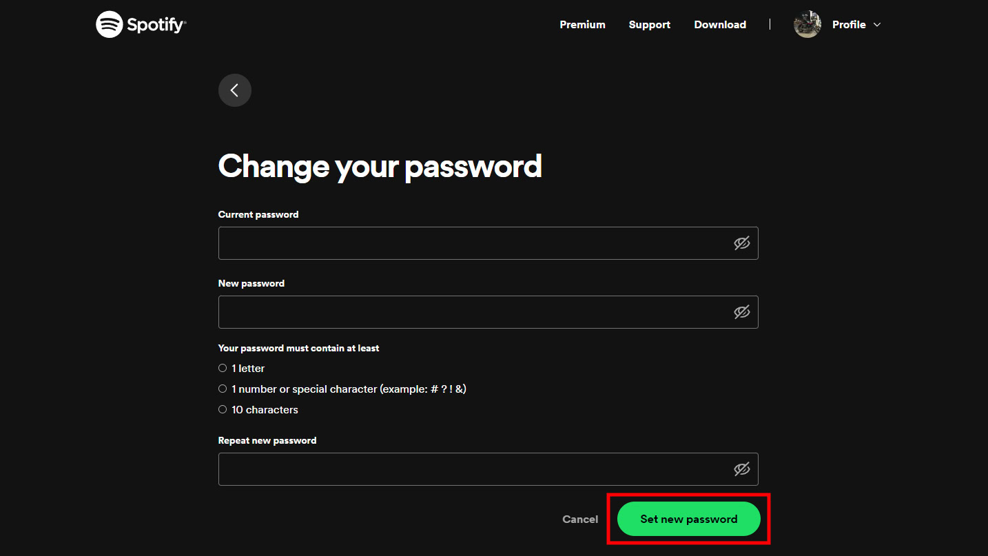 How to change your password on Spotify (2)