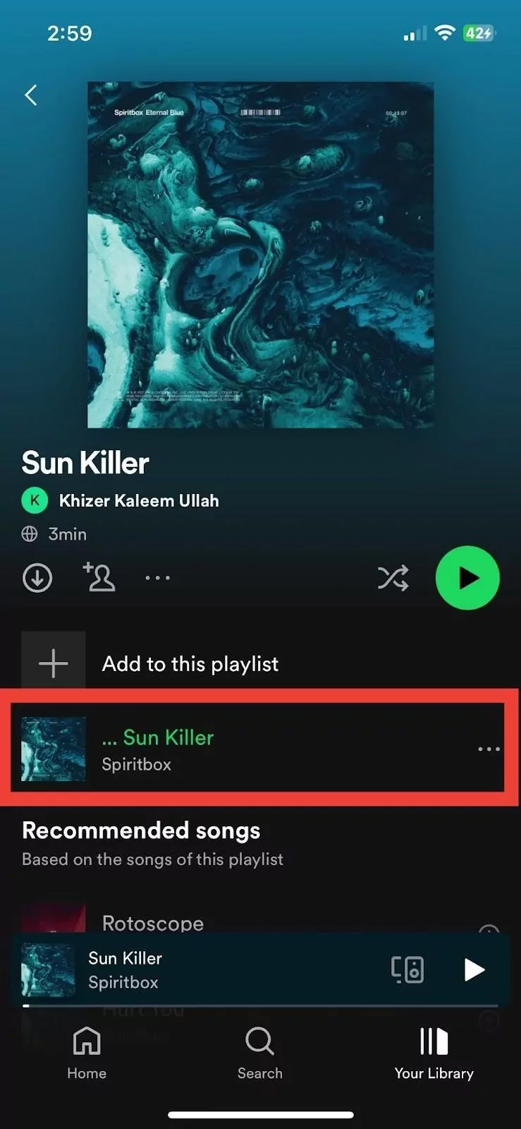 How to clear queue on Spotify for Android (1)