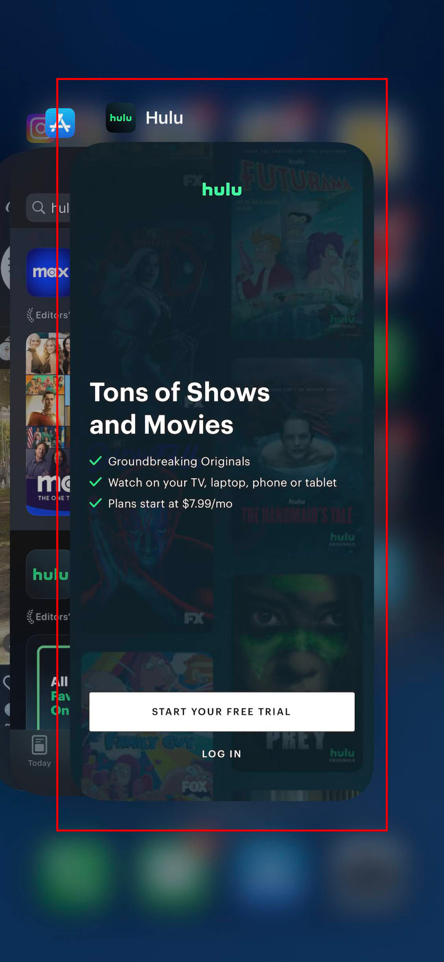 How to close Hulu on iPhone (1)