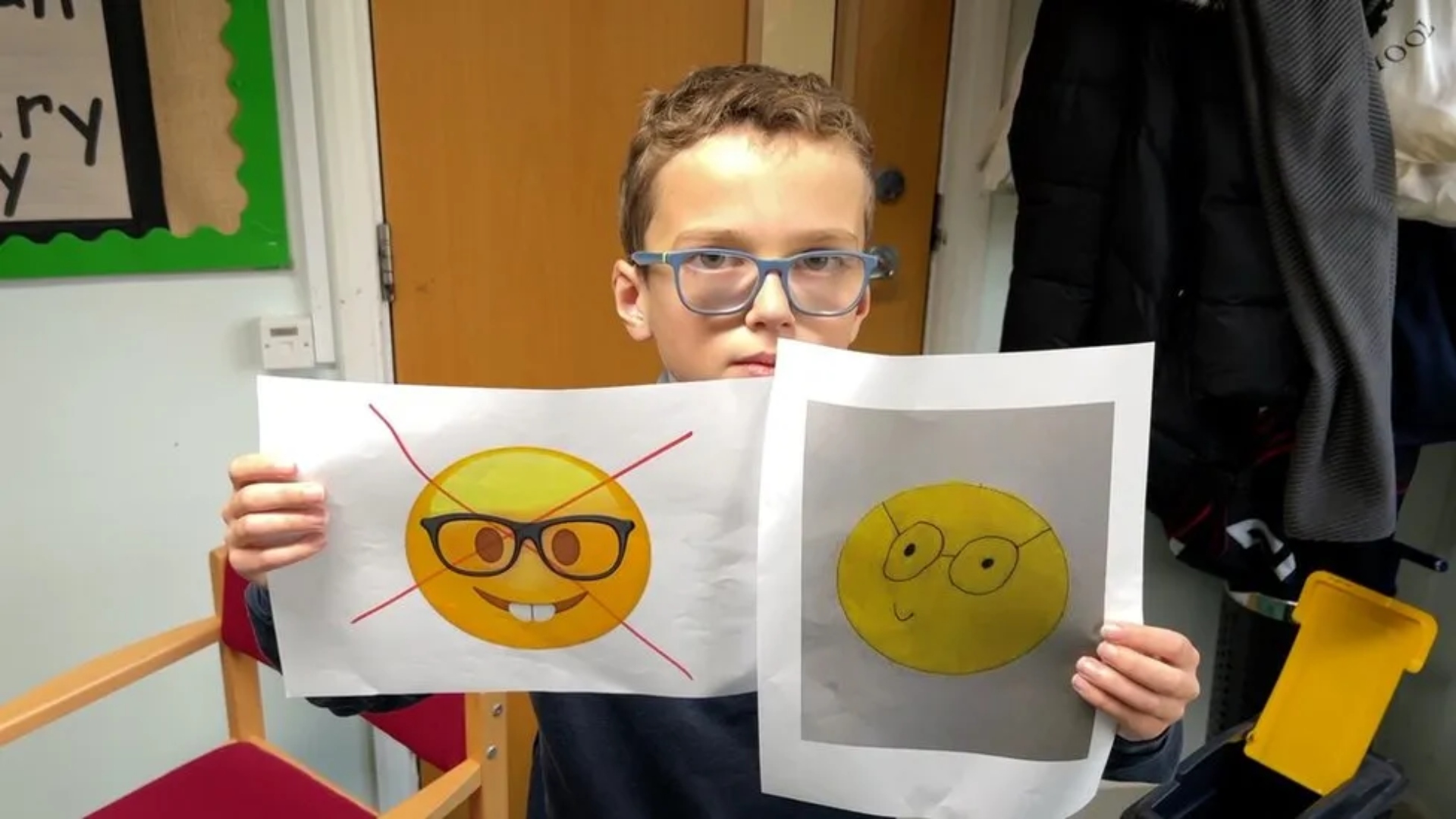 Dziesięciolatek wzywa Apple do zmiany emoji „twarzy kujona”.