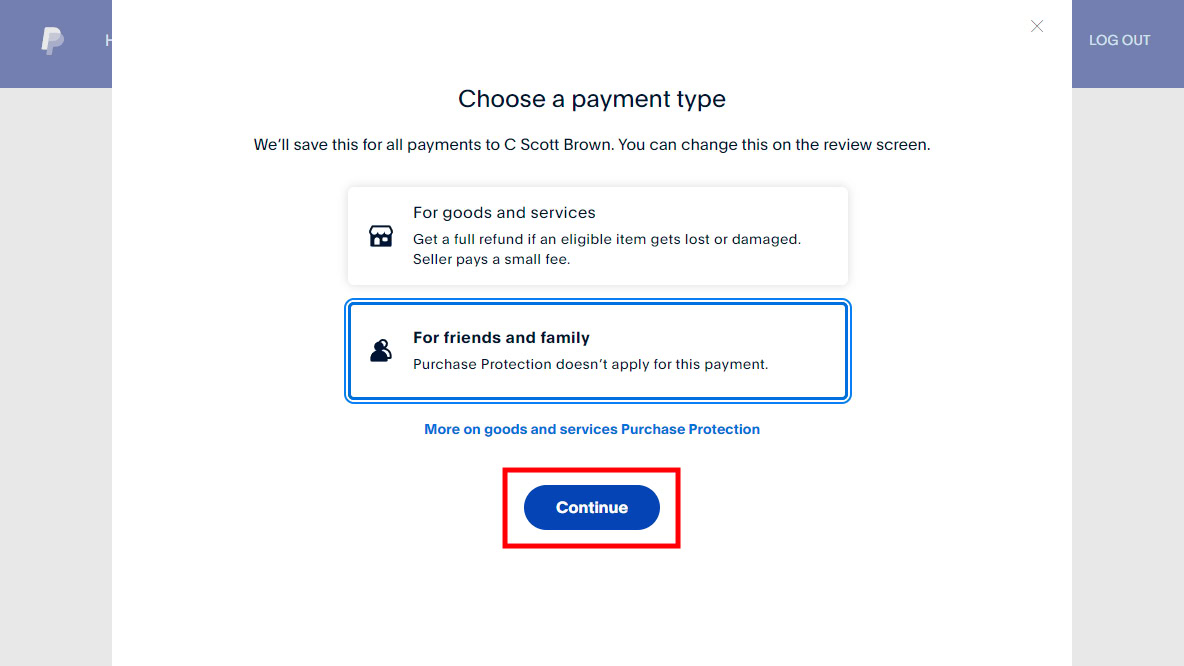 How to send money on the PayPal website (3)