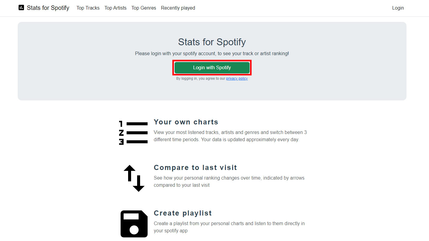 Using Stats for Spotify to see your Spotify stats (1)