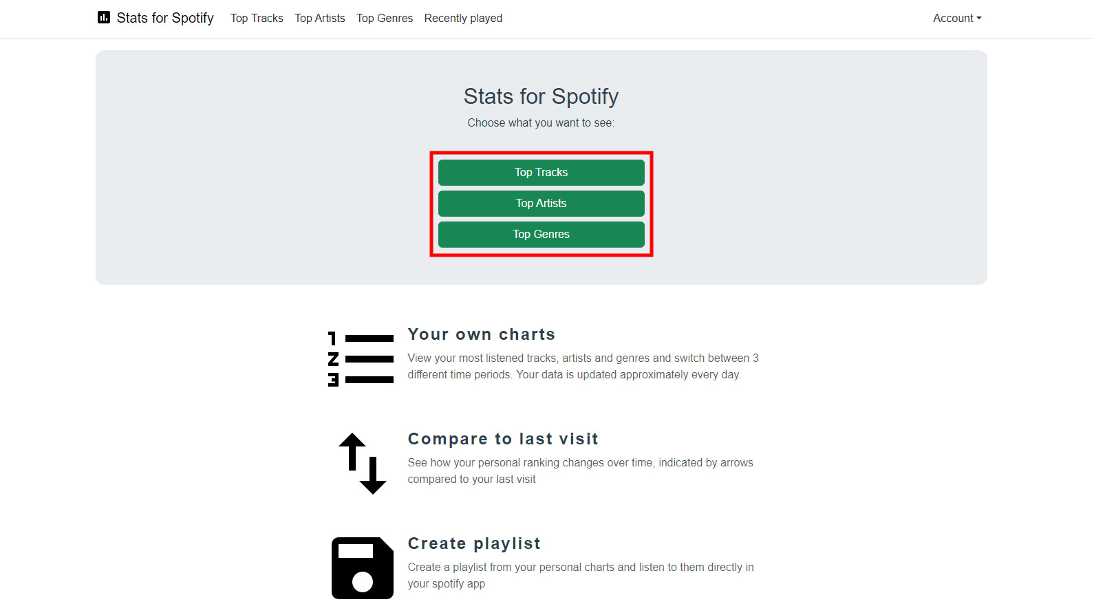 Using Stats for Spotify to see your Spotify stats (3)