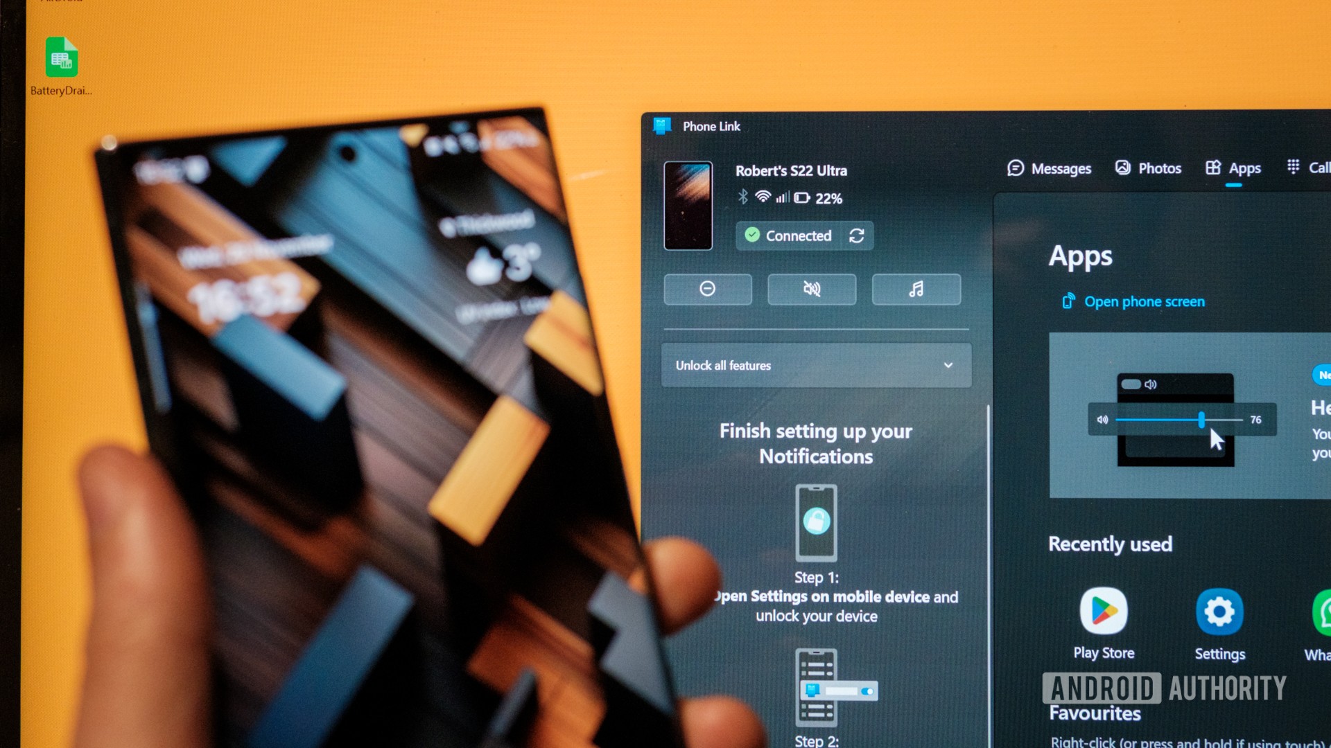 Android files can be accessed by Windows Phone Link