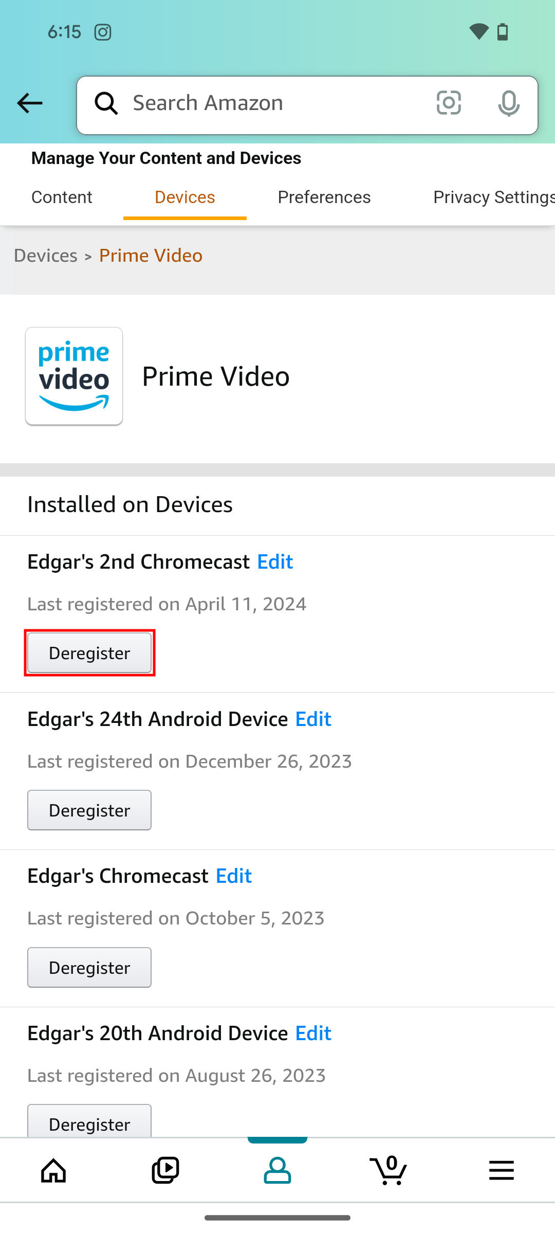 How to Sign Out of Amazon Prime Video on TV via the app 3