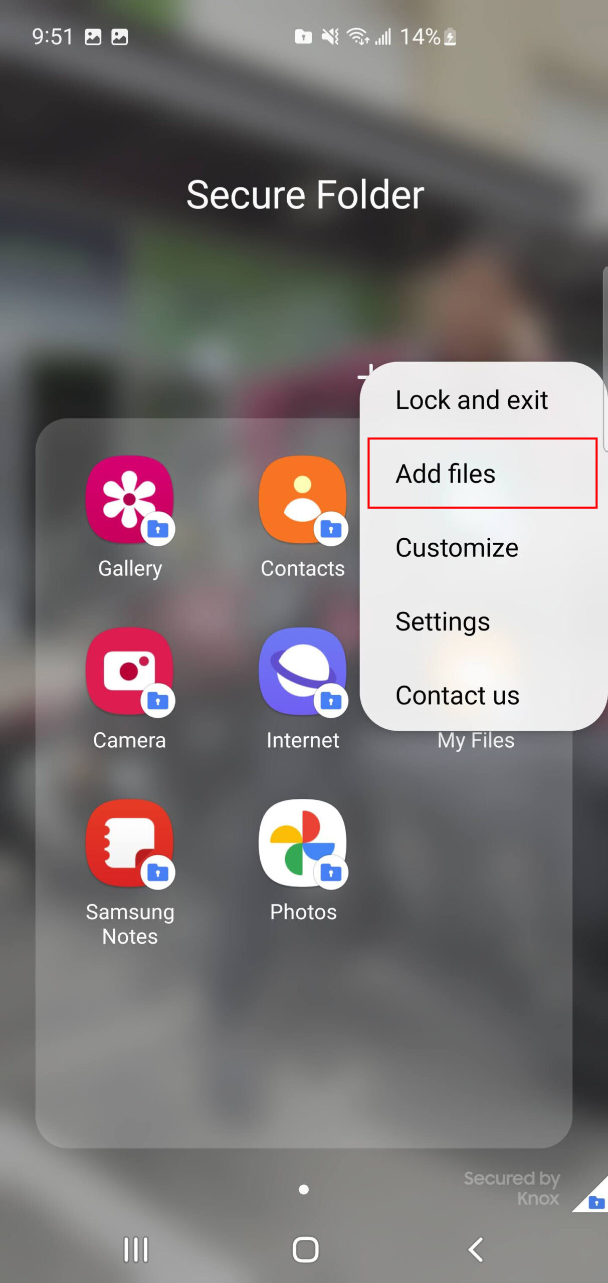 How to add files to Samsung Secure Folder using the app (3)