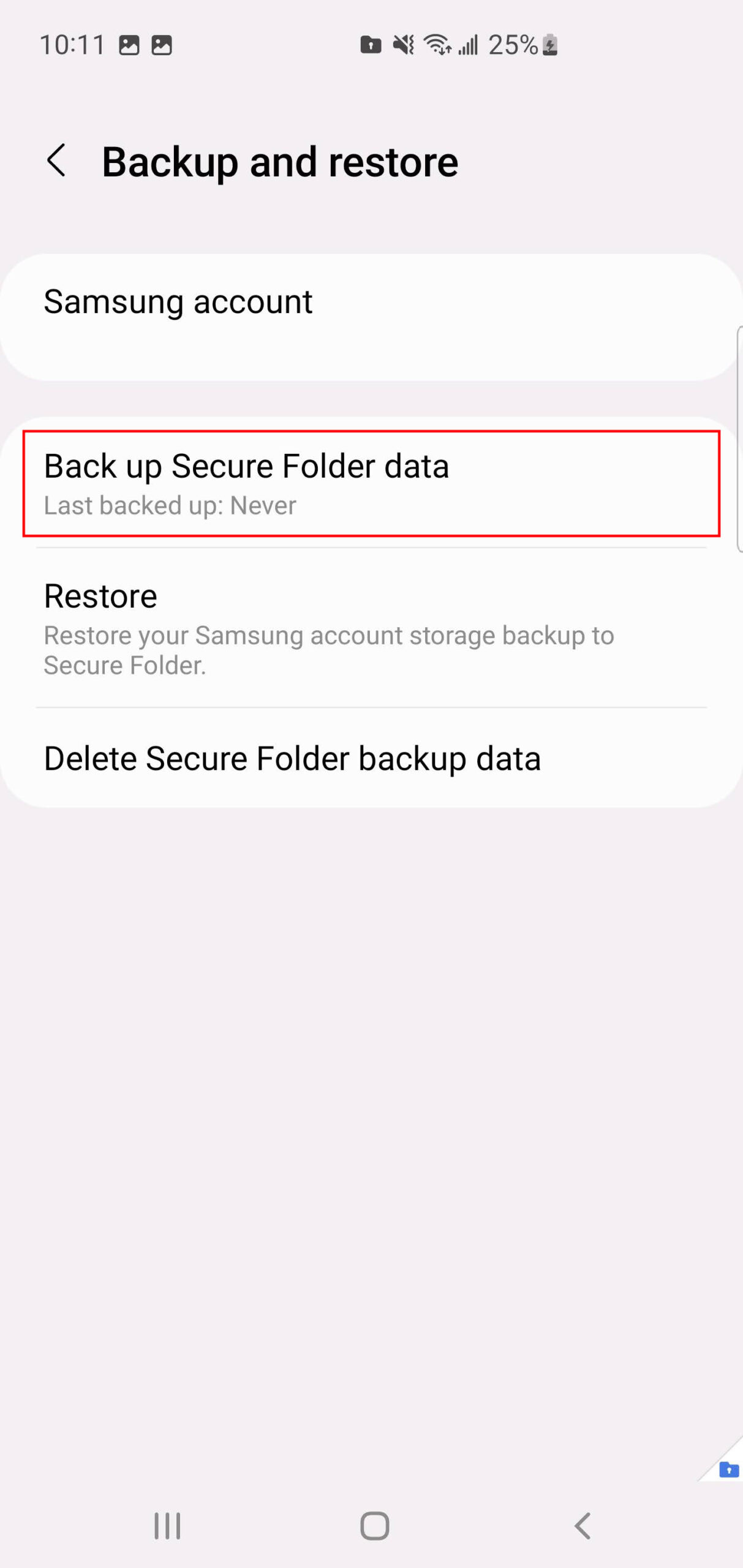 How to back up Samsung Secure Folder to your Samsung account (4)