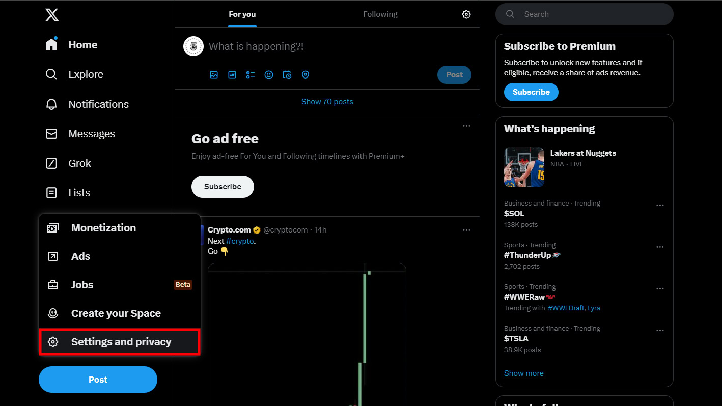 How to change the sensitive content settings for your own X posts (2)