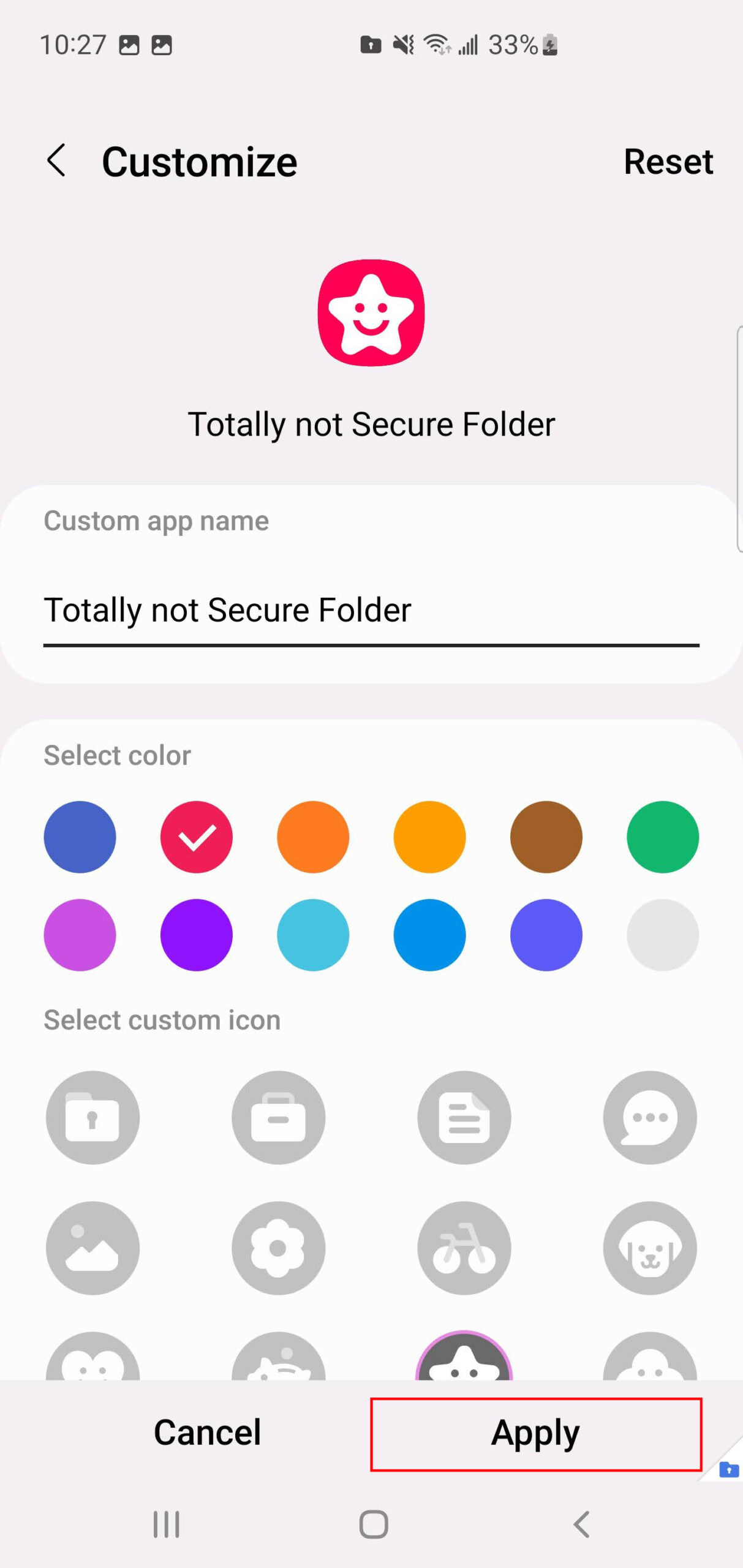 How to customize the Secure Folder icon (4)