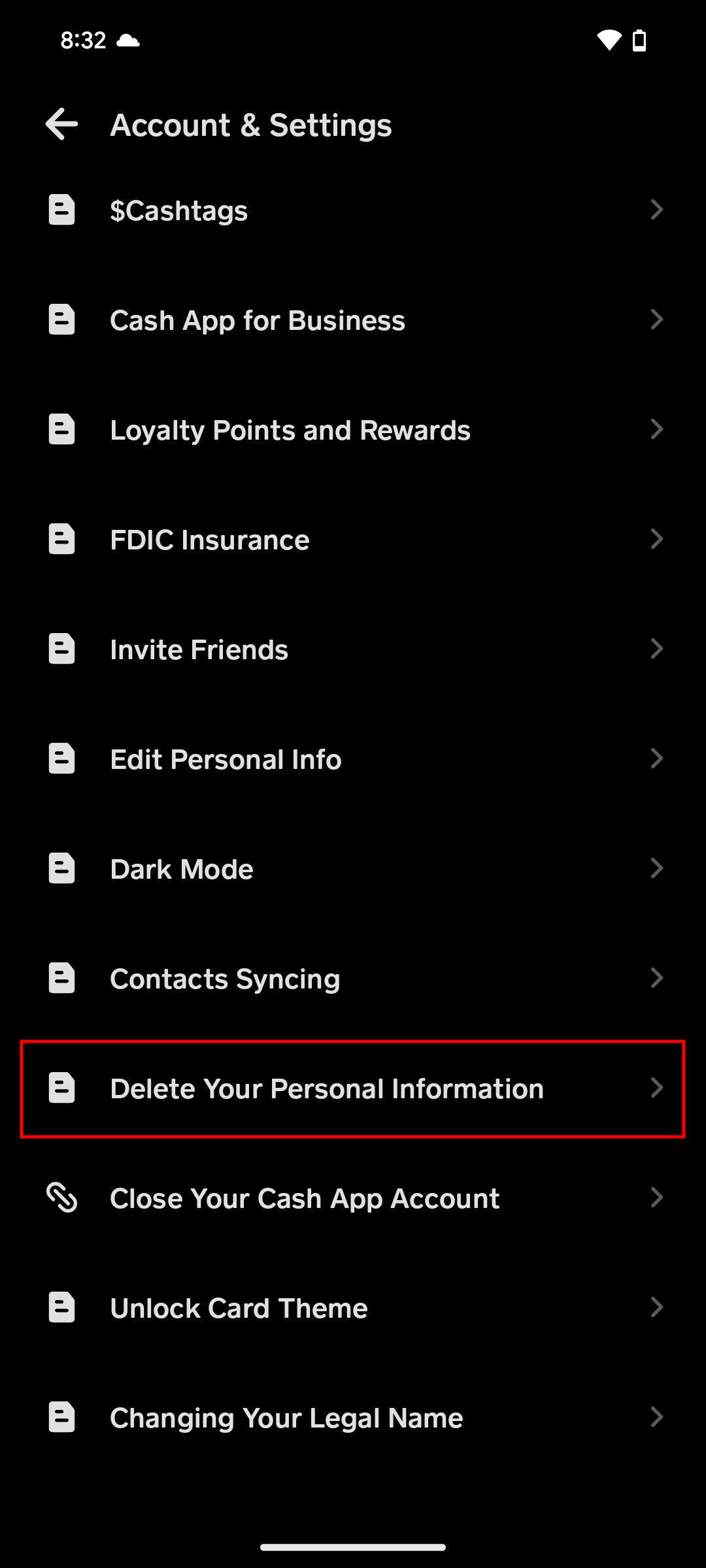 How to delete your Cash App account and history 4