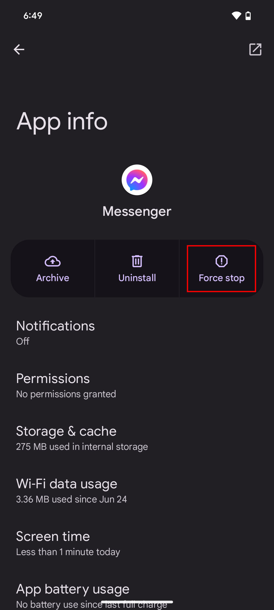 How to force stop Facebook Messenger on Android (3)
