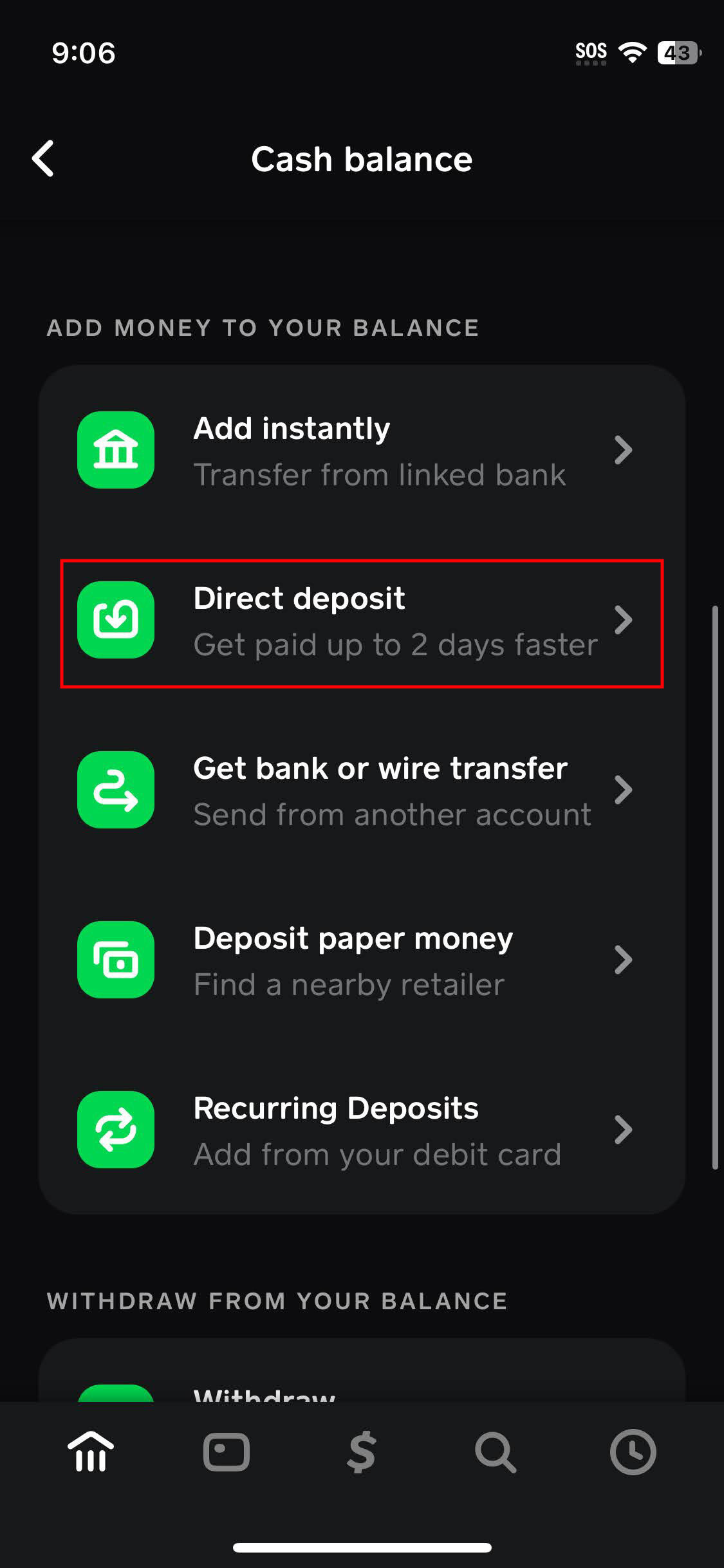 How to get a direct deposit form from Cash App (3)