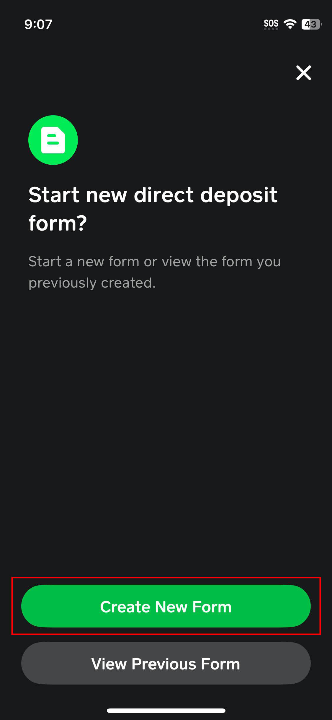 How to get a direct deposit form from Cash App (5)