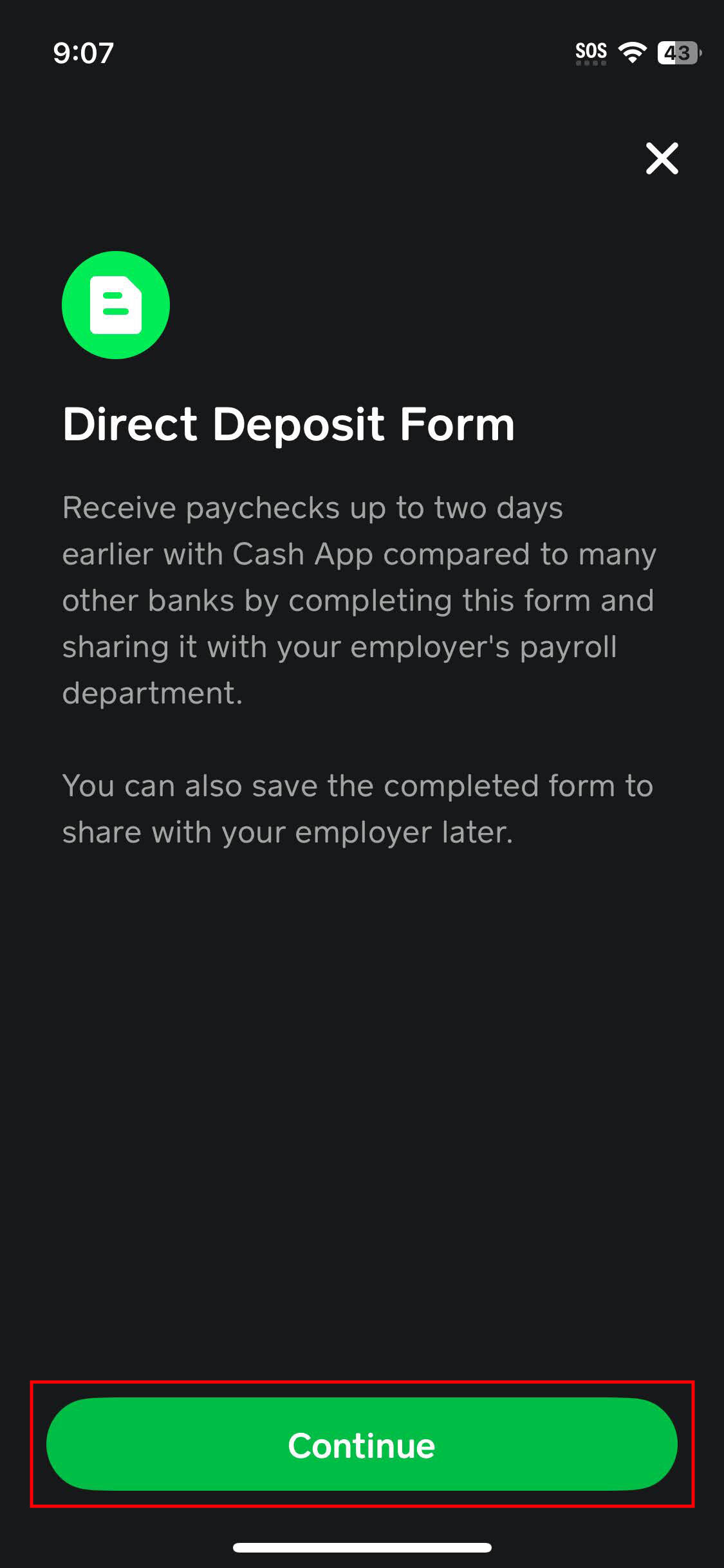 How to get a direct deposit form from Cash App (6)